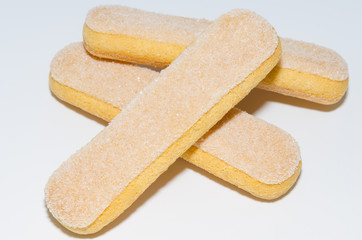  Ladyfingers. Boudoirs - french biscuits. Biscotti savoiardi 