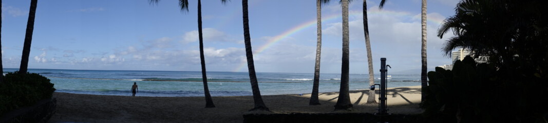 rainbow over the ocean