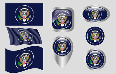 Naklejka premium Flag of the President of the United States