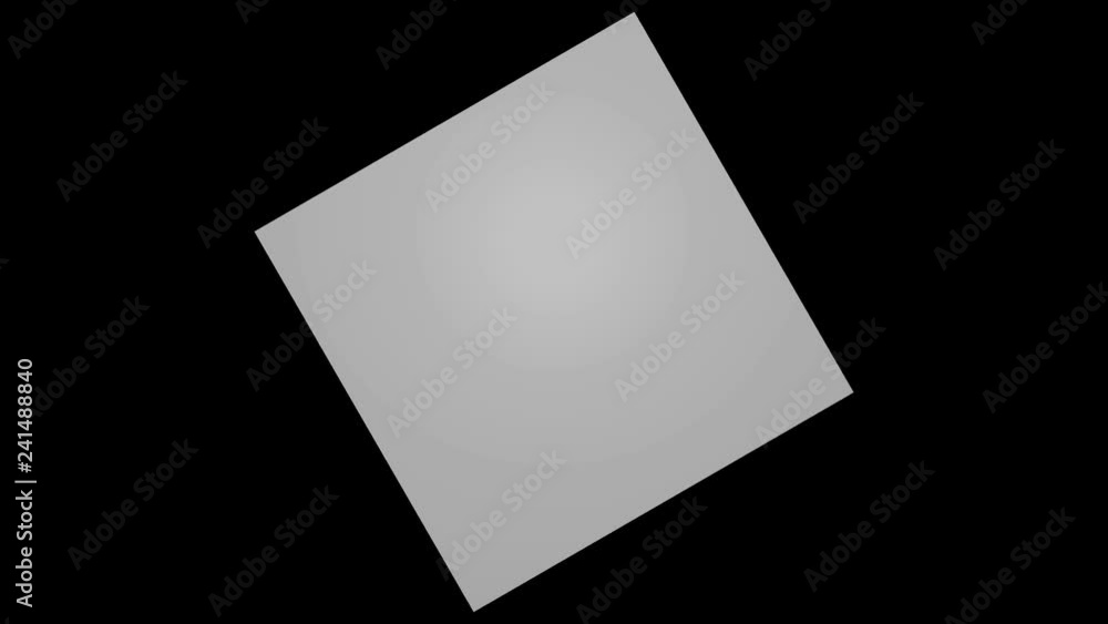 Poster grey square plate seamless loop rotation