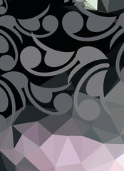 Fototapeta premium Abstract modern background with floral elements