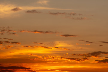 Beautiful sunset sky. Cloudy abstract background, Sunset colors..