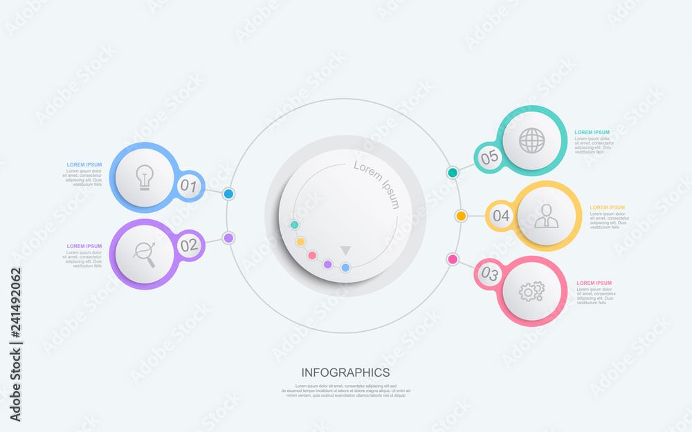 Poster business infographic and data visualization. vector abstract infographics timeline design template. 