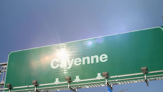 Airplane Landing Cayenne