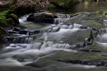 スローシャッターで撮った渓流