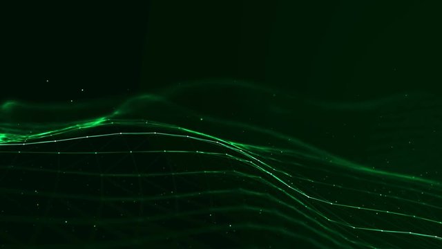 Abstract plexus geometrical shapes.Connection and web concept.digital,communication and technology network background with moving lines and dots and float particles.Animation of seamless loop.4k