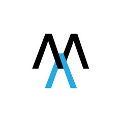 letter MA logo vector