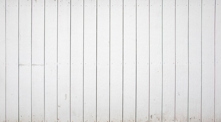 White wood fence background and texture.