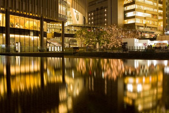 Night Scene Around Umeda Station, Osaka.