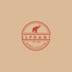 vintage elephant logo template