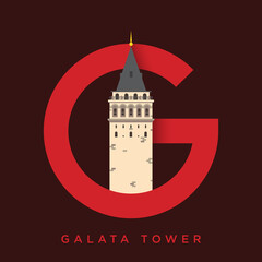 Galata Tower, Istanbul Poster Design
