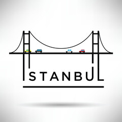 Istanbul Bridge Icon Design