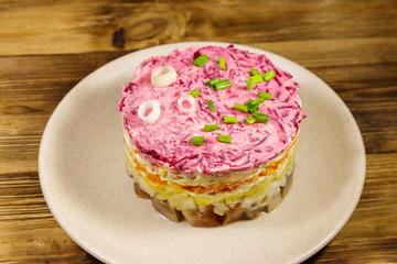 Traditional russian salad 