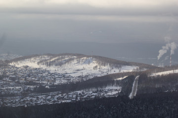 snowy landscape in the mountains