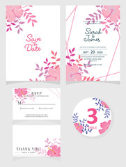 wedding invitation card template Vector illustration. 