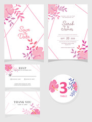 wedding invitation card template Vector illustration. 