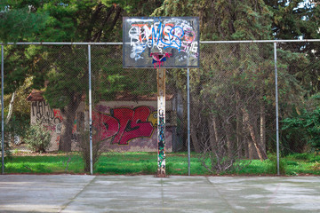 Abandoned Basketball Courts - Athens, Greece