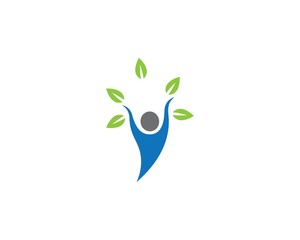 Healthy life logo template vector icon illustration