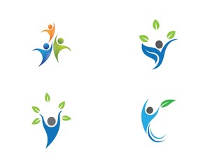 Healthy life logo template vector icon illustration