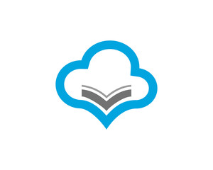 Cloud abstract book 2 logo template