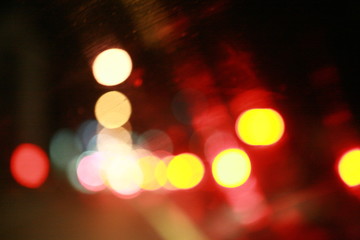 Bokeh. Night light abstract background. Bokeh of light in traffic jam. Element design to background website and banner