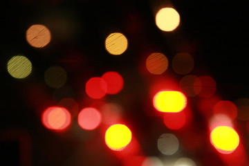 Bokeh. Night light abstract background. Bokeh of light in traffic jam. Element design to background website and banner