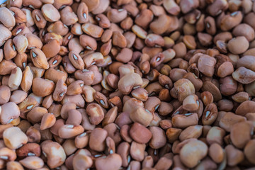 Raw nigerian brown beans in a bowl