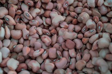 Raw nigerian brown beans in a bowl