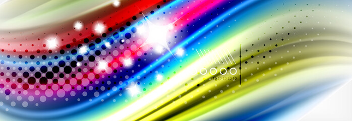 Smooth liquid blur wave background, color flow concept, illustration