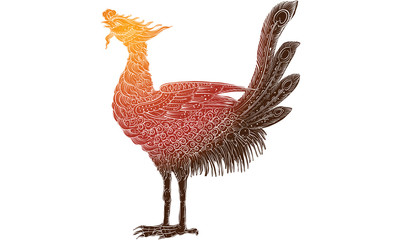 animal in Thai tradition painting,Thai tattoo, vector