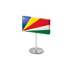 Seychelles flag, vector illustration on a white background