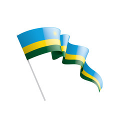 Rwanda flag, vector illustration on a white background