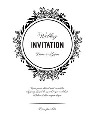 Can be used as greeting card or wedding invitation vector art