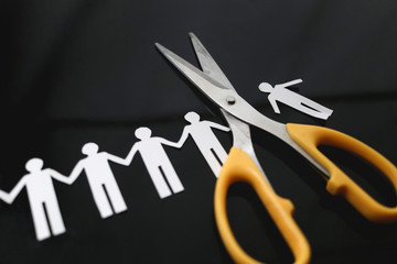 cut ties and boycott concept