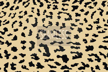 Leopard seamless pattern. Animal print. Vector background.animal skin, tiger stripes, abstract pattern, line background, fabric. Amazing hand drawn vector illustration. Poster banner.