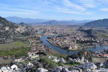 River. Landscape. National park. Dalyan. Mugla. Turkey	