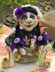 Gypsy Handmade soft toys on wooden table