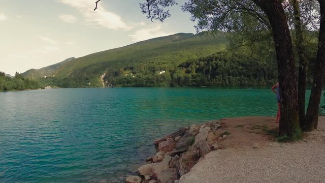 Barcis, Pordenone, Italy a picturesque place by the lake.