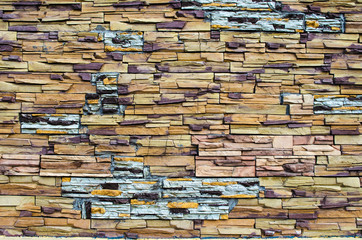 Decorative stone texture on the wall