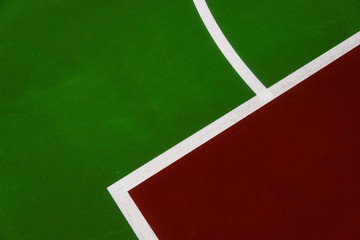 Outdoor basketball court - Free Throw Line-Restricted Area detail