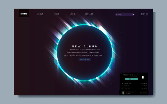 Album Release Website Design