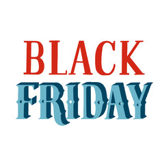 Handwritten style of Black Friday typography