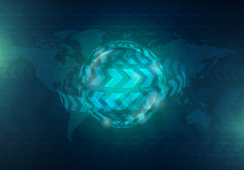 Obraz premium Hi-tech technology concept, abstract background.