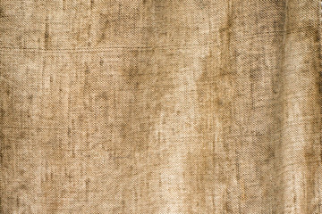 Plakat Old jute textile texture, abstract fabric background