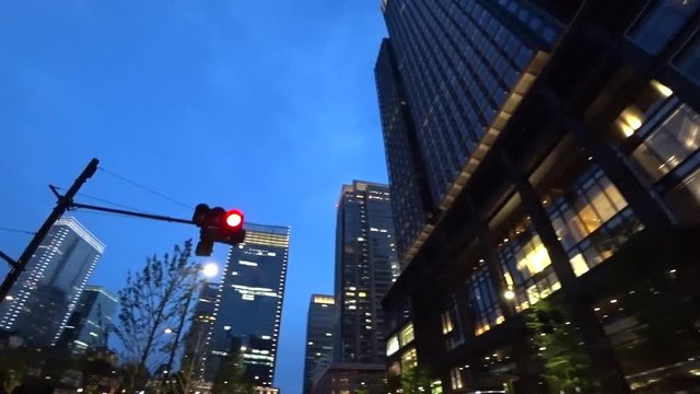 移動映像 / 東京都　 丸の内周辺（夜景）