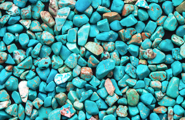 Turquoise mineral raw background, beautiful blue calaite stone texture