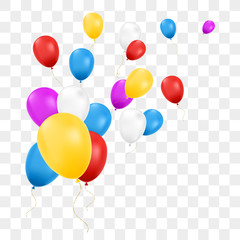 Balloons isolated. Color composition of vector realistic balloons. Vector illustration © ket4up