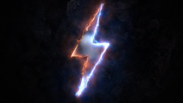 Lightning sign, plasma. Electricity sign. 51.