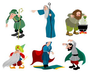 Set of six evil sorcerers