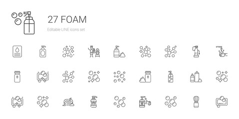 foam icons set